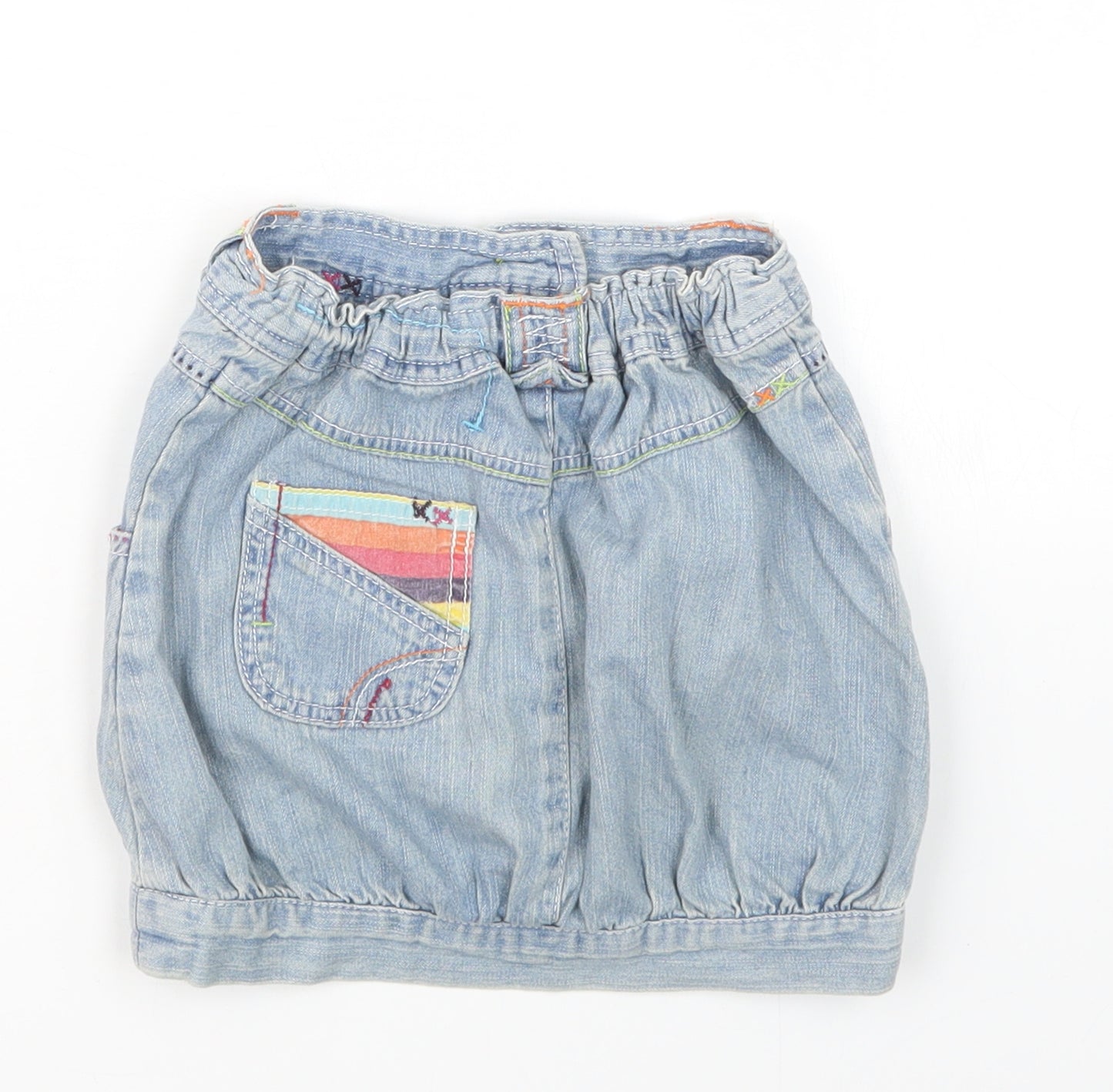 Cherokee Girls Blue  Denim Straight & Pencil Skirt Size 5-6 Years