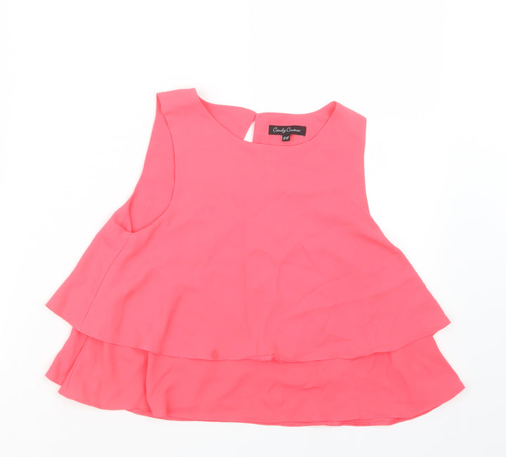 Candy Couture Girls Pink   Basic Blouse Size 10-11 Years
