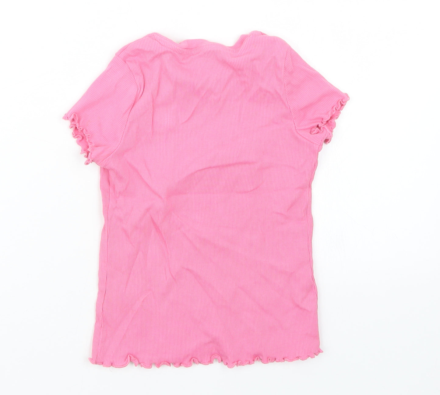 George Girls Pink   Basic T-Shirt Size 5-6 Years
