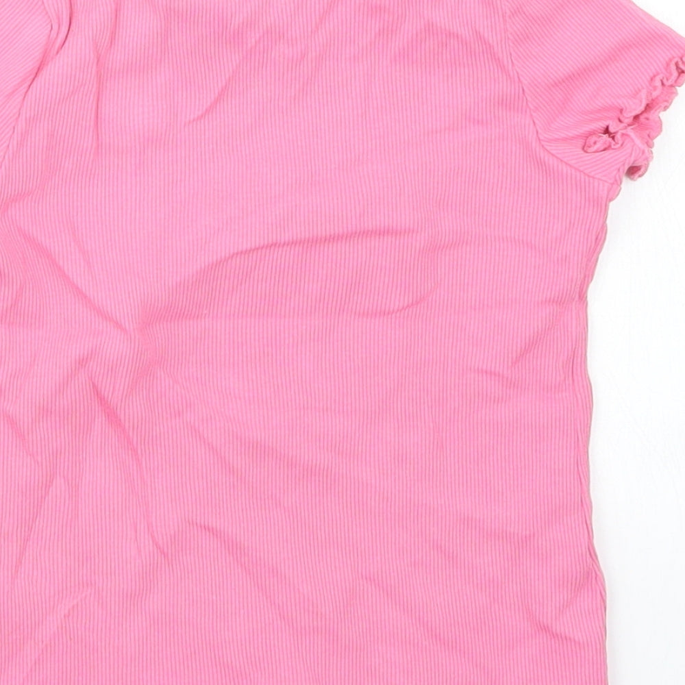 George Girls Pink   Basic T-Shirt Size 5-6 Years