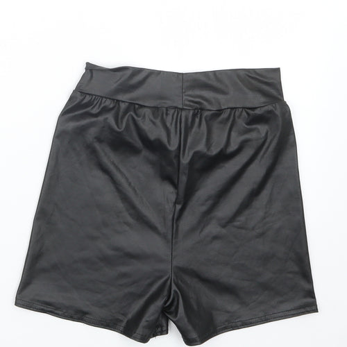 PRETTYLITTLETHING Womens Black   Boyfriend Shorts Size 10