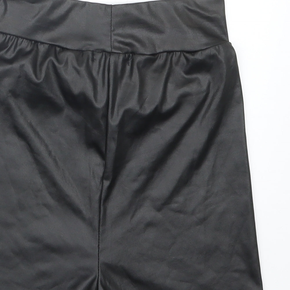 PRETTYLITTLETHING Womens Black   Boyfriend Shorts Size 10