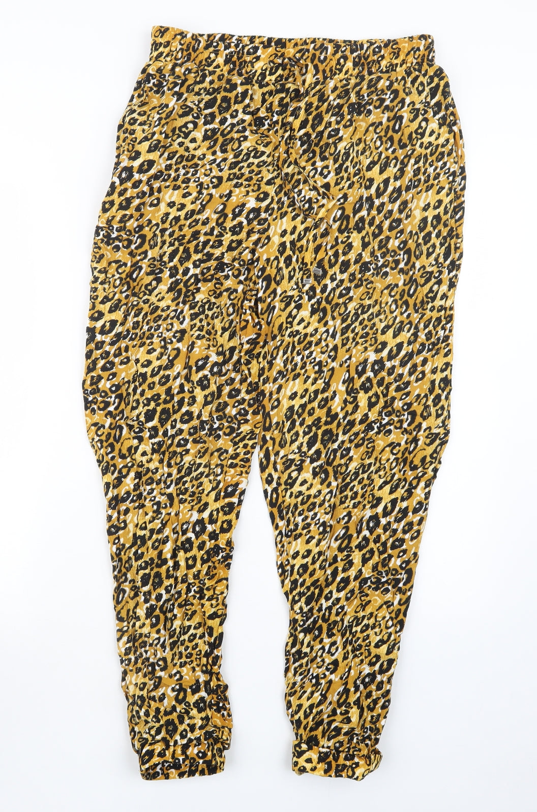 New Look Womens Black Geometric  Trousers  Size 12 L27 in