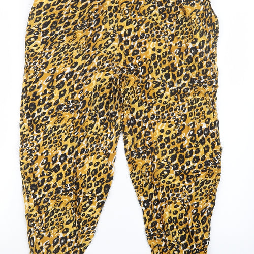 New Look Womens Black Geometric  Trousers  Size 12 L27 in