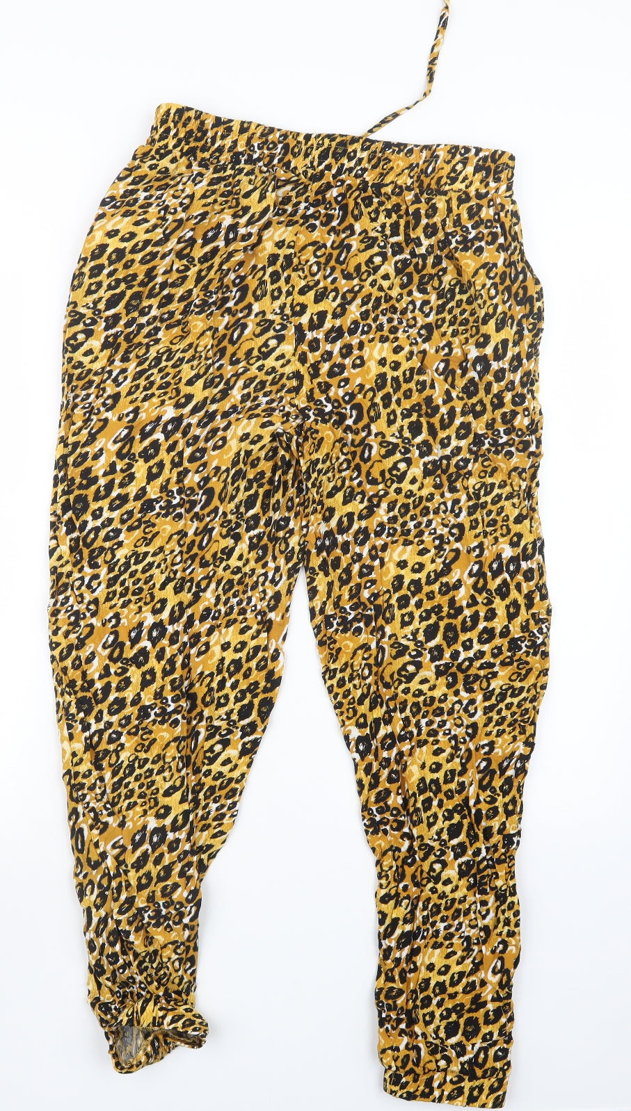 New Look Womens Black Geometric  Trousers  Size 12 L27 in