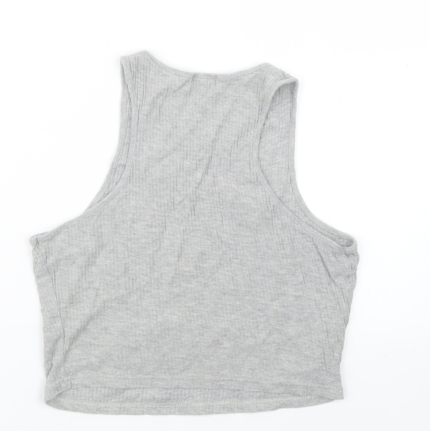 River Island Womens Grey   Cropped T-Shirt Size 14
