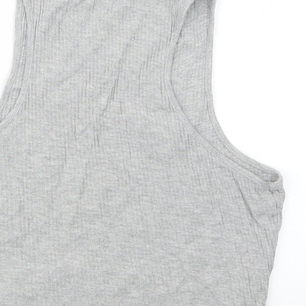 River Island Womens Grey   Cropped T-Shirt Size 14
