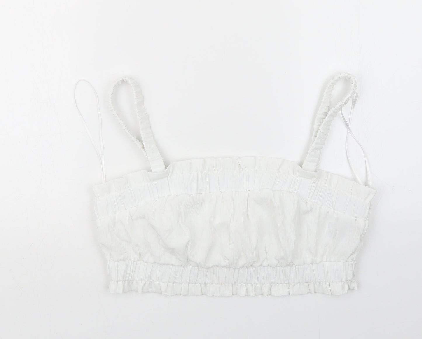 H&M Womens White   Cropped T-Shirt Size M