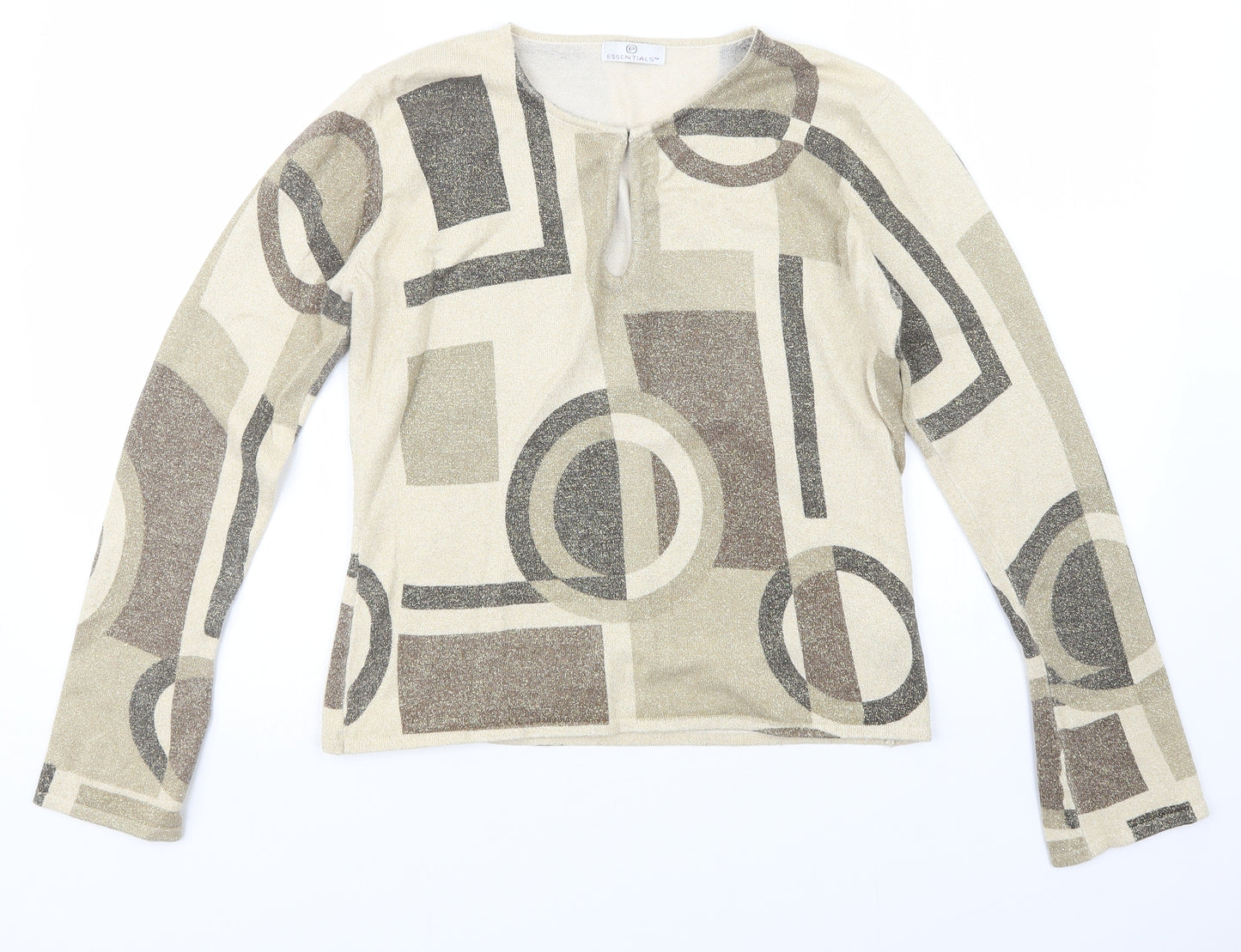 Essentials Womens Gold   Pullover Jumper Size 14
