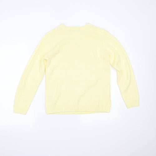 Isle Essentials Womens Yellow   Pullover Jumper Size S