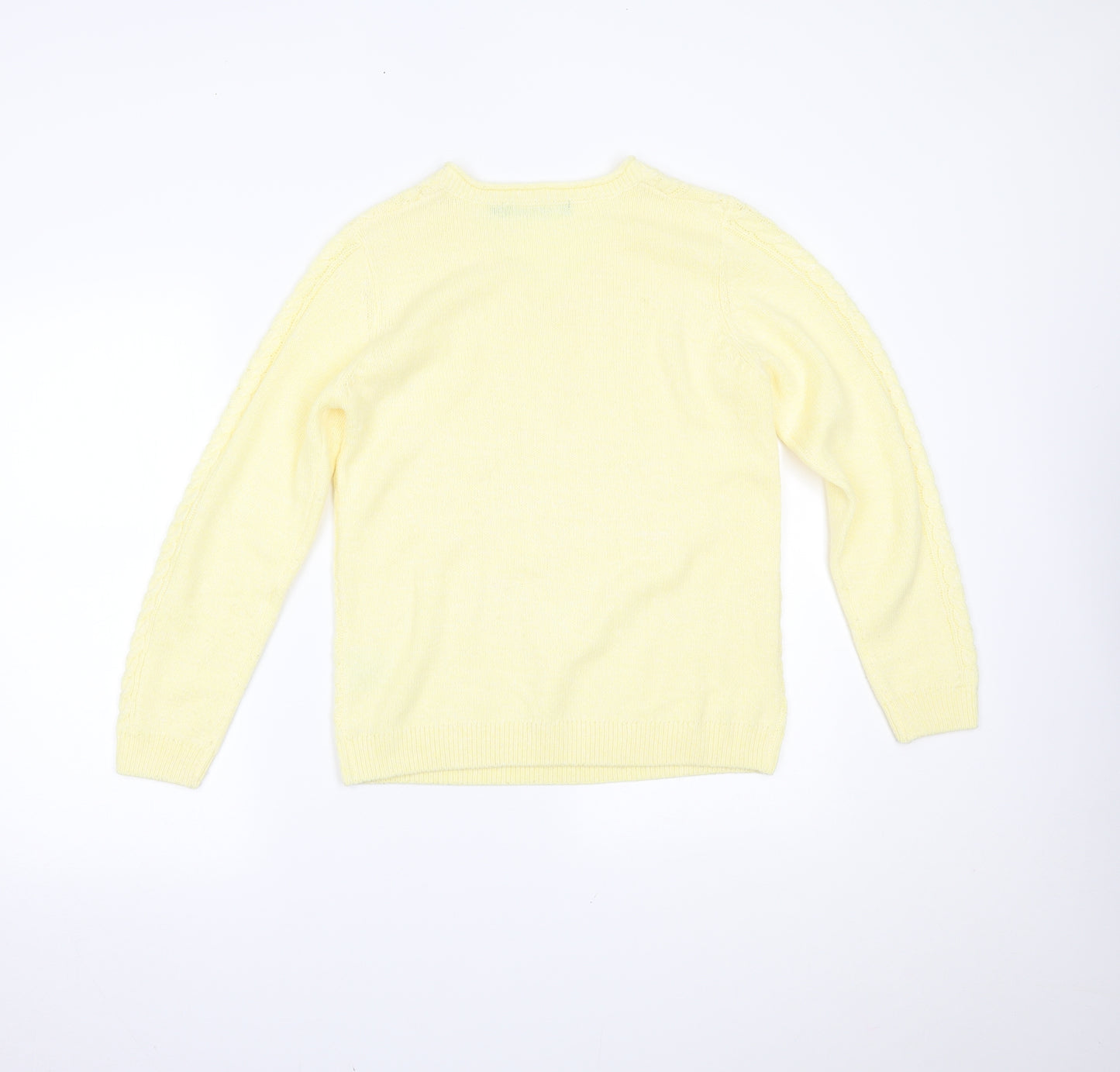 Isle Essentials Womens Yellow   Pullover Jumper Size S