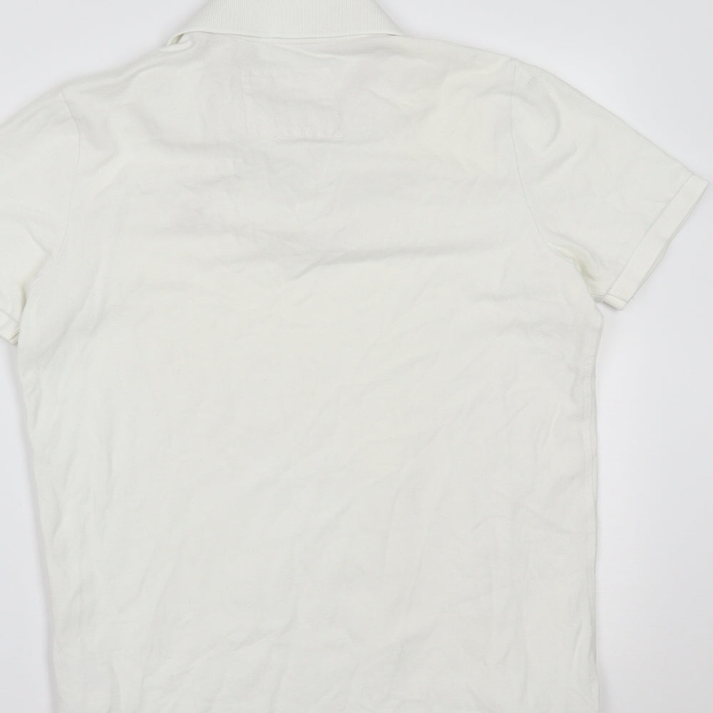 Abercrombie & Fitch Mens White    Polo Size M