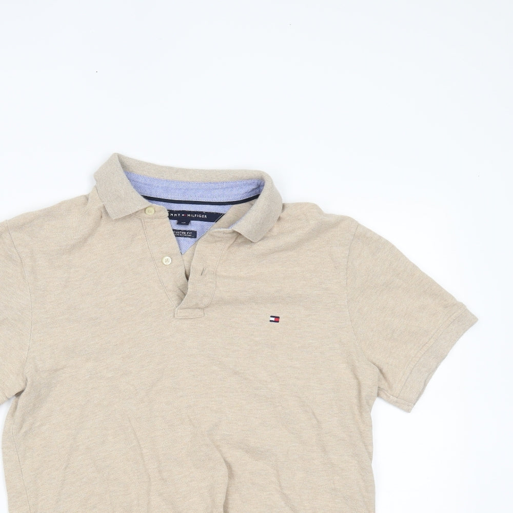 Tommy Hilfiger Mens Beige    Polo Size S