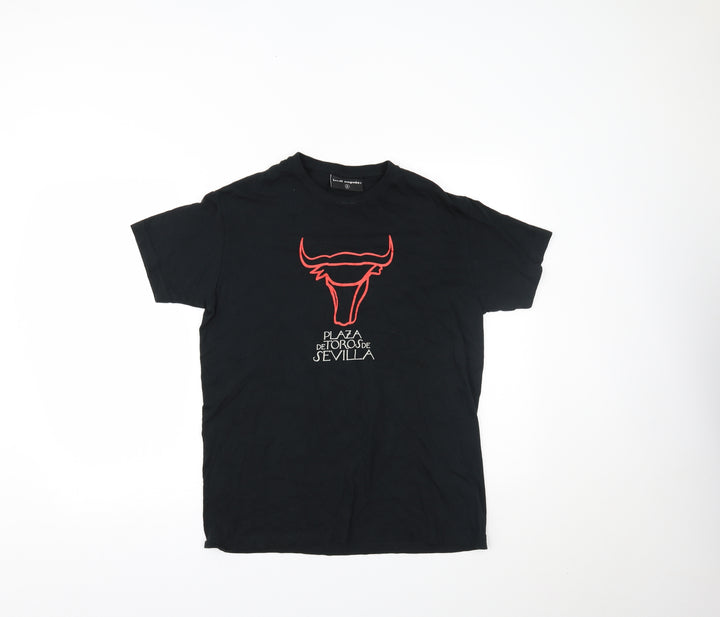 jordi nogues Mens Black T-Shirt Size S