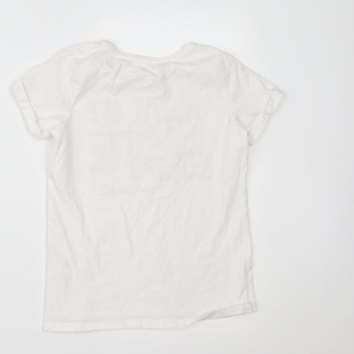 Primark Girls White   Pullover T-Shirt Size 10-11 Years