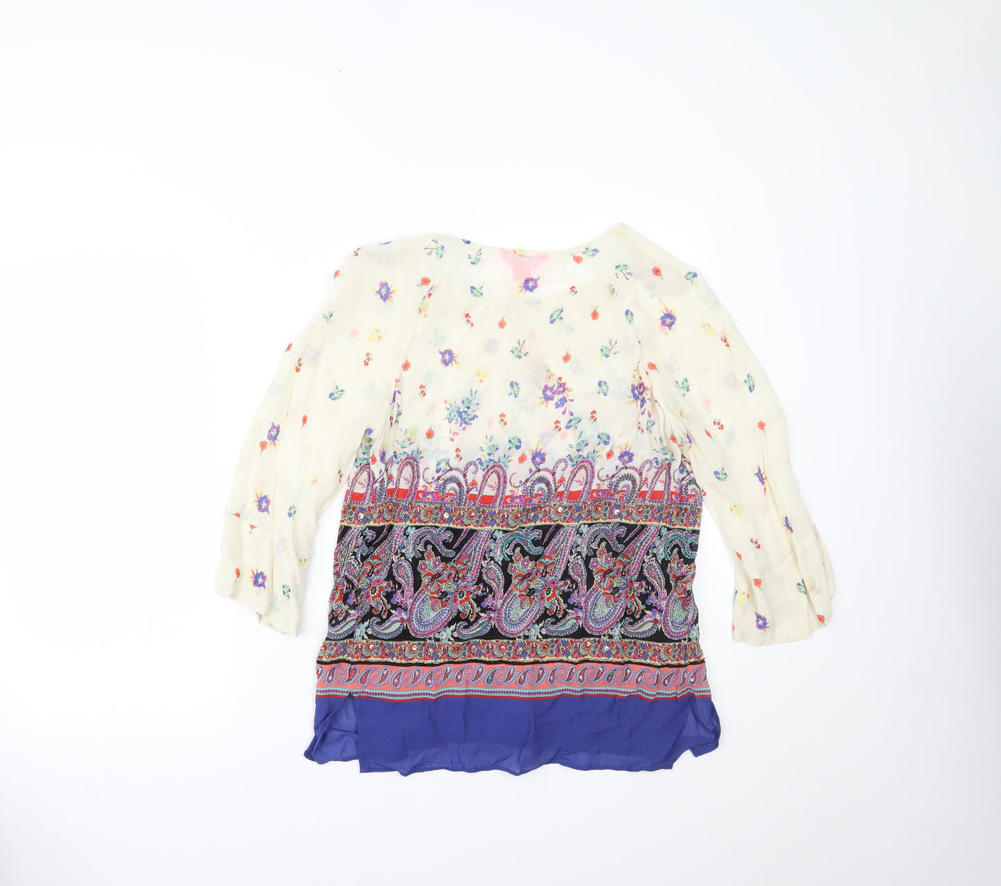 Monsoon Womens Multicoloured Paisley  Basic Blouse Size 12