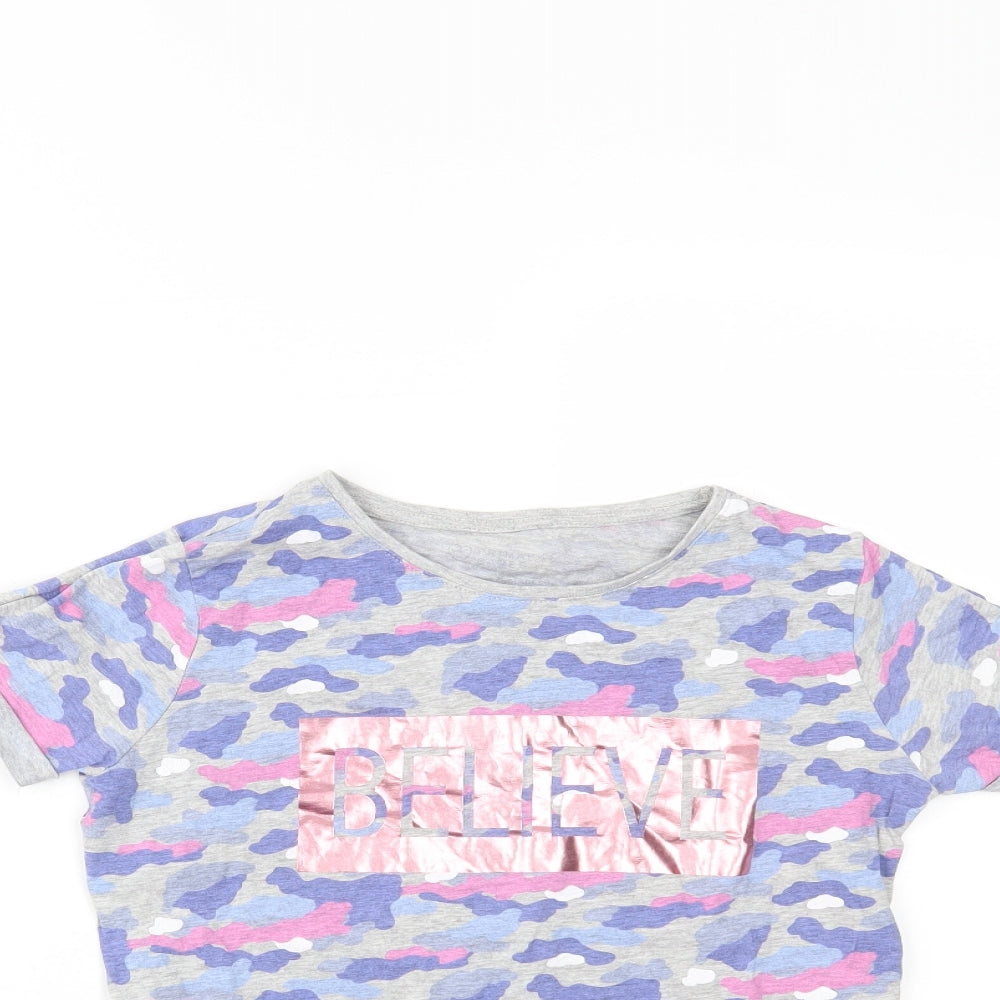 Primark Girls Multicoloured Camouflage  Pullover T-Shirt Size 11-12 Years