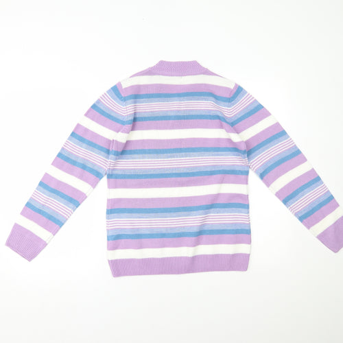 Isle Essentials Womens Multicoloured Striped  Pullover Jumper Size S