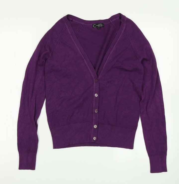 New Look Womens Purple  Knit Cape Jumper Size 8