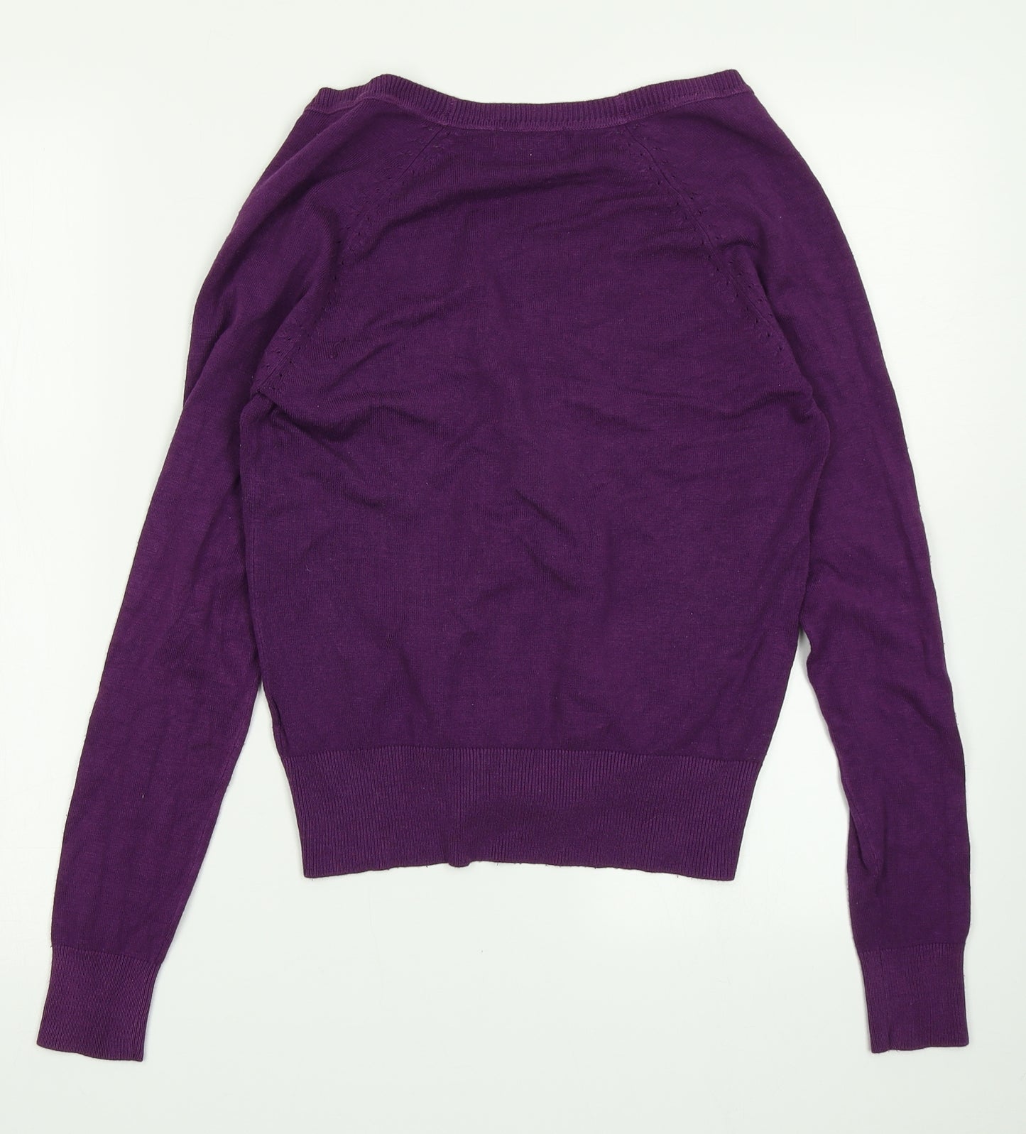 New Look Womens Purple  Knit Cape Jumper Size 8