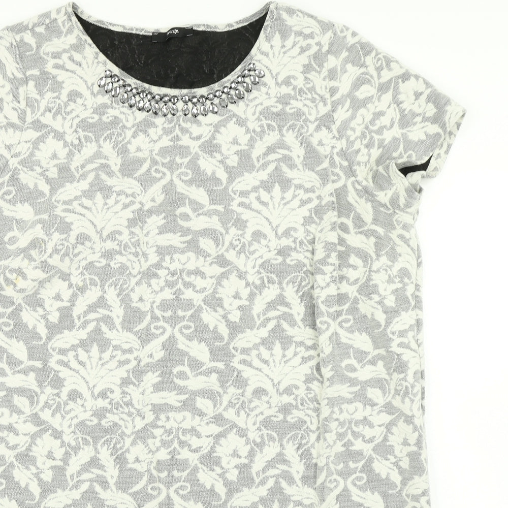 George Womens Grey Paisley  A-Line  Size 24