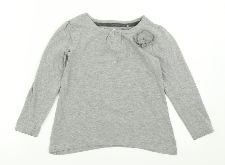 TU Girls Grey   Basic T-Shirt Size 6 Years