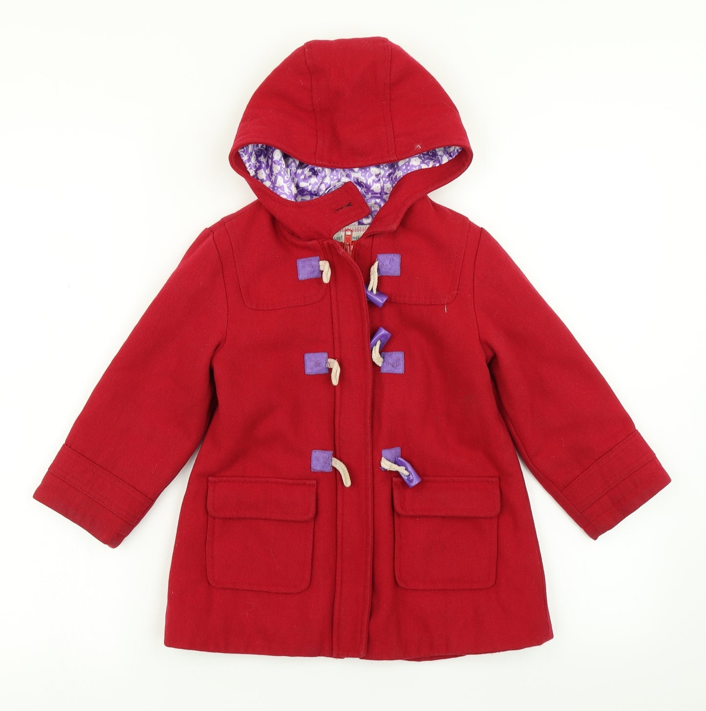 Indigo Girls Red   Overcoat Coat Size 2-3 Years