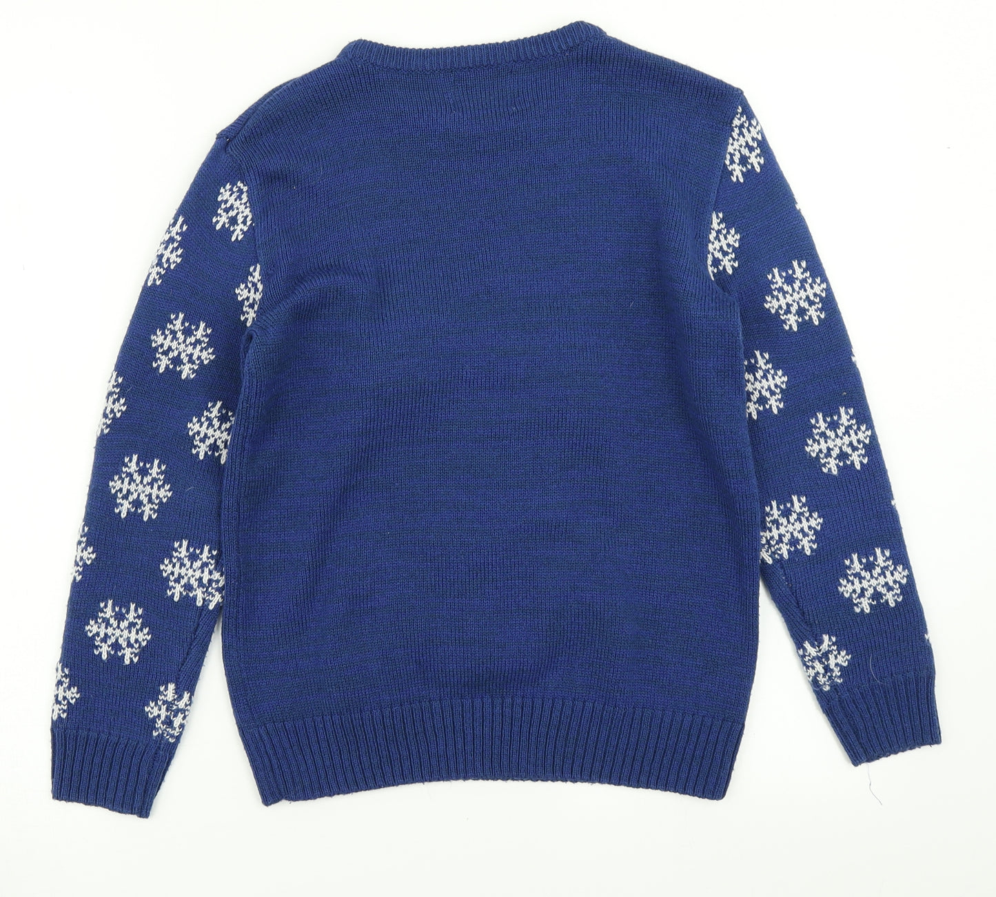 George Boys Blue  Knit Pullover Jumper Size 9-10 Years  - christmas Jumper