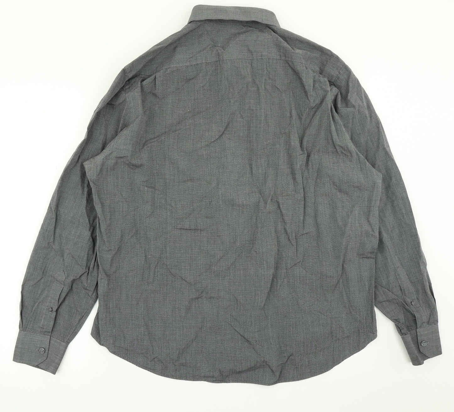 George Mens Grey    Dress Shirt Size 17.5
