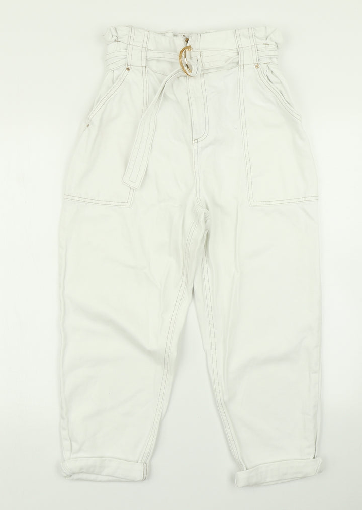 River Island Womens White Denim Straight Jeans Size 10 L20 in - Paper