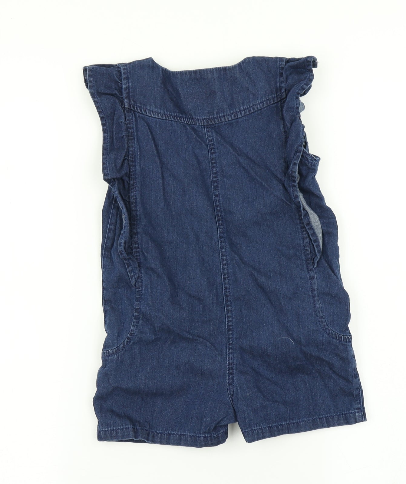 NEXT Girls Blue  Denim Romper One-Piece Size 3-4 Years