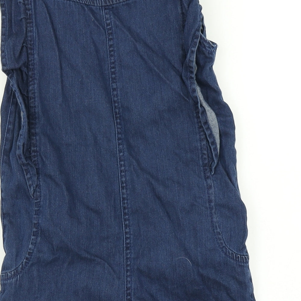 NEXT Girls Blue  Denim Romper One-Piece Size 3-4 Years