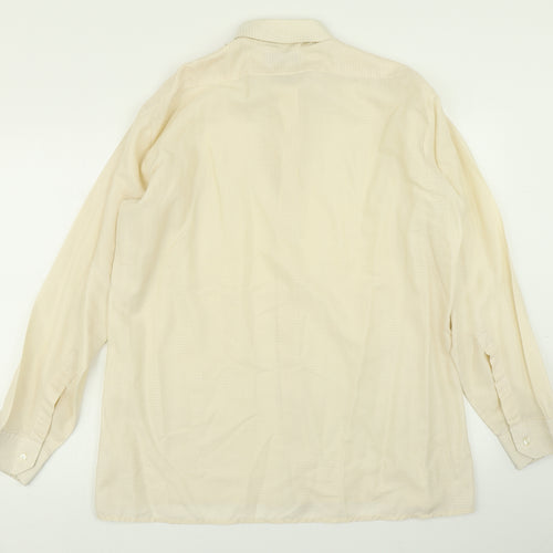 Burlin  Mens Beige    Button-Up Size 16.5