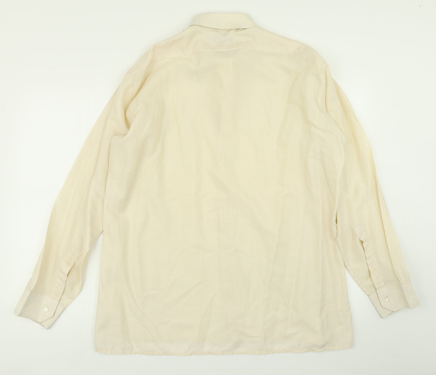 Burlin  Mens Beige    Button-Up Size 16.5