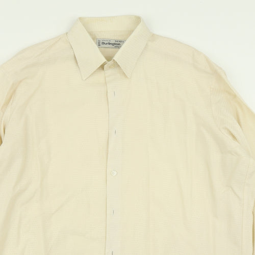Burlin  Mens Beige    Button-Up Size 16.5