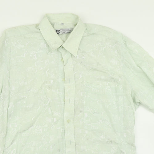 C&A Mens Green    Button-Up Size L