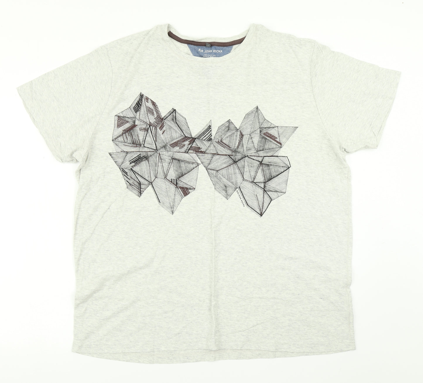 RJR.John Rocha Mens Grey    T-Shirt Size L