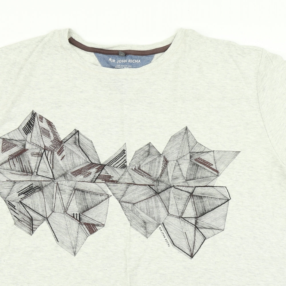 RJR.John Rocha Mens Grey    T-Shirt Size L