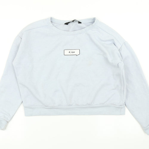 915 Generation Girls Black   Pullover Sweatshirt Size 12-13 Years  - cropped