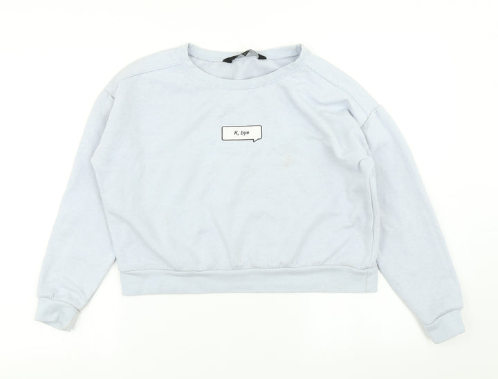 915 Generation Girls Black   Pullover Sweatshirt Size 12-13 Years  - cropped