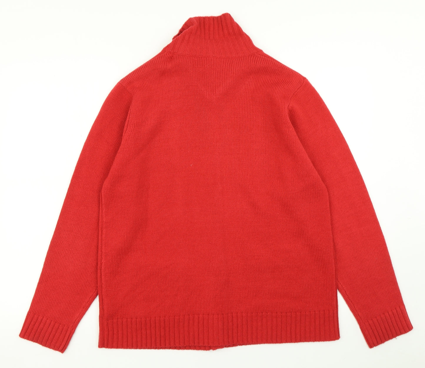 Preworn Womens Red  Knit Cardigan Jumper Size 16