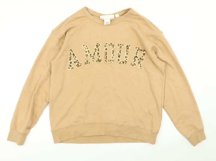 H&M Womens Brown   Pullover Sweatshirt Size XS