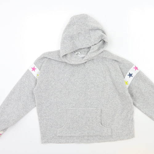 Marks and Spencer Girls Grey   Pullover Hoodie Size 14 Years