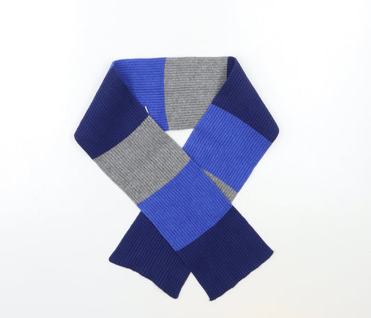 George Boys Blue Striped  Square Scarf Scarf One Size