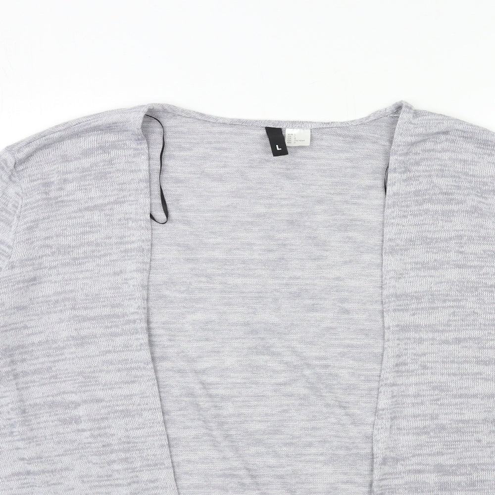 H&M Womens Grey  Knit Cardigan Jumper Size L