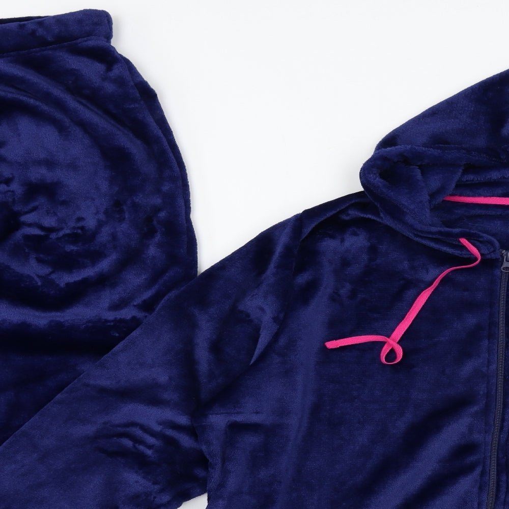 Preworn Womens Blue  Fleece Top Pyjama Set Size XL