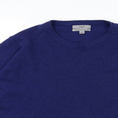 Marks and Spencer Mens Blue  Knit Pullover Jumper Size L