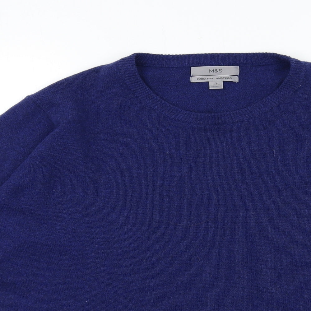 Marks and Spencer Mens Blue  Knit Pullover Jumper Size L