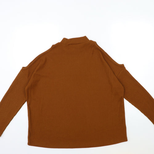 PEP&CO Womens Brown  Knit Pullover Jumper Size 12  - open arm