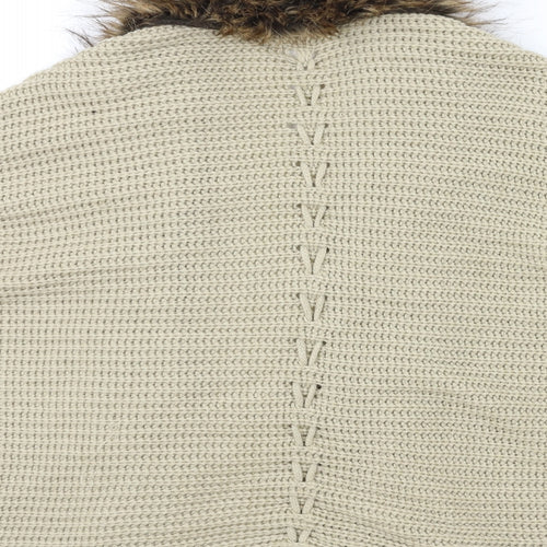 Preworn Womens Beige  Knit Cardigan Jumper Size L